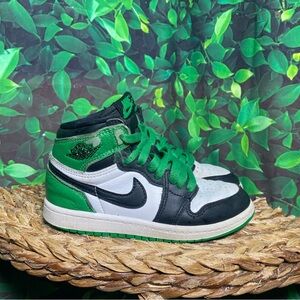 Jordan 1 high lucky green black white